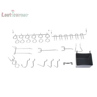 [Lostcorner] 81 ชิ้น Pegboard Hooks Assortment พร้อม Pegboard Bins Peg ล็อคเครื่องมือ Organizer [ใหม่]