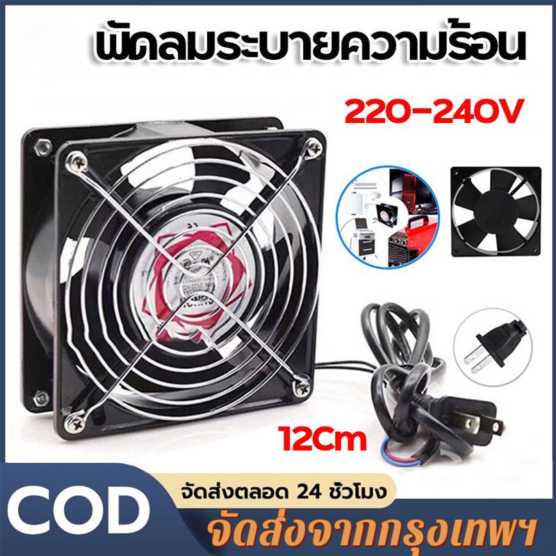 พัดลมระบายความร้อน พัดลมตู้RACK พัดลมตู้ฟักไข่ AC fan 220V 12x12cm