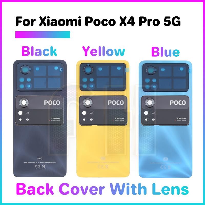 ฝาหลังแบตเตอรี่กระจกสําหรับ xiamoi POCO X4 PRO 5G รูปที่ 3