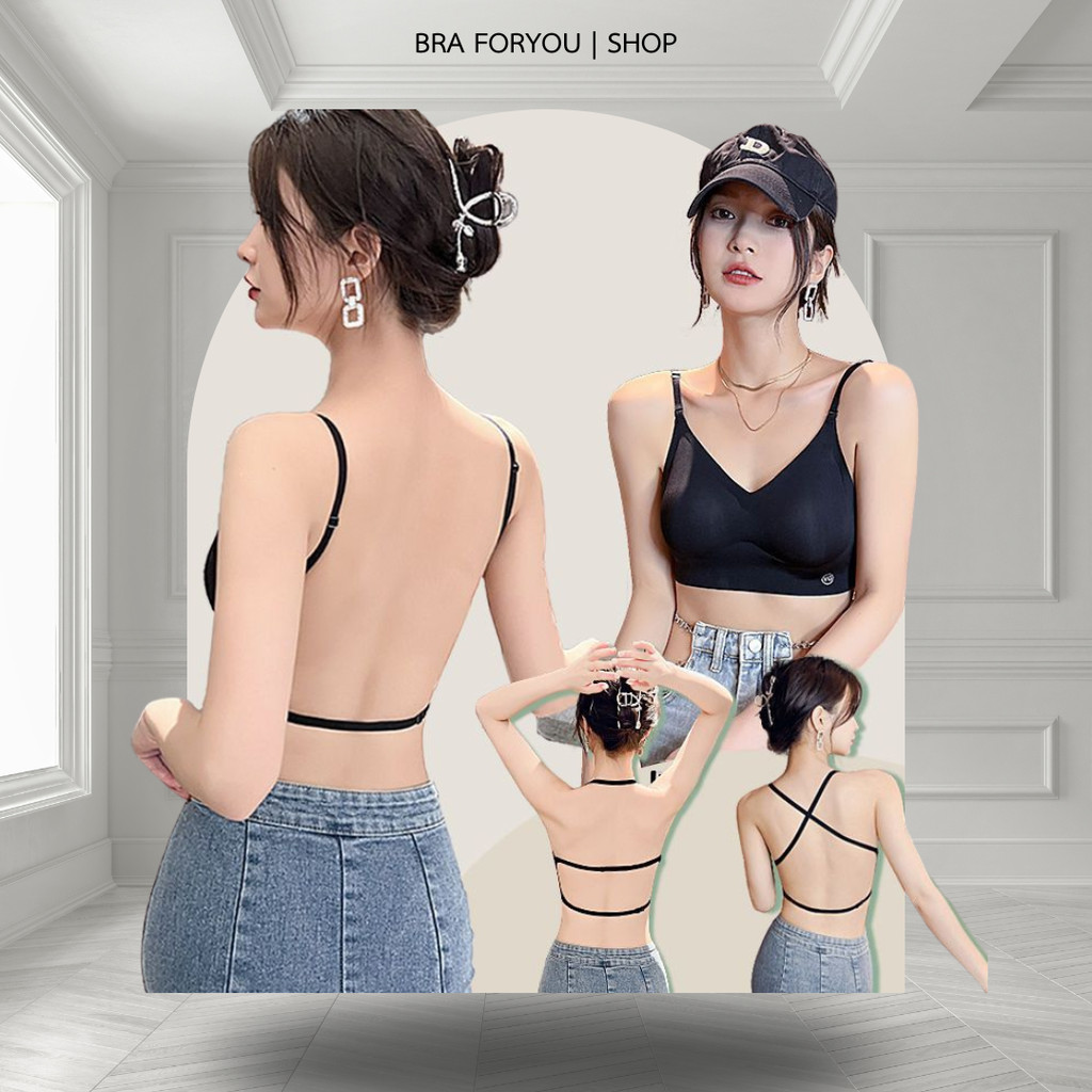 Bra Foryou เสื้อในโชว์หลัง ปรับสายได้หลายแบบคอวี เว้าหลัง ตัวยู เซ็กซี่ (999)Clothing บรา Women Lady เสื้อผ้าผู้หญิง