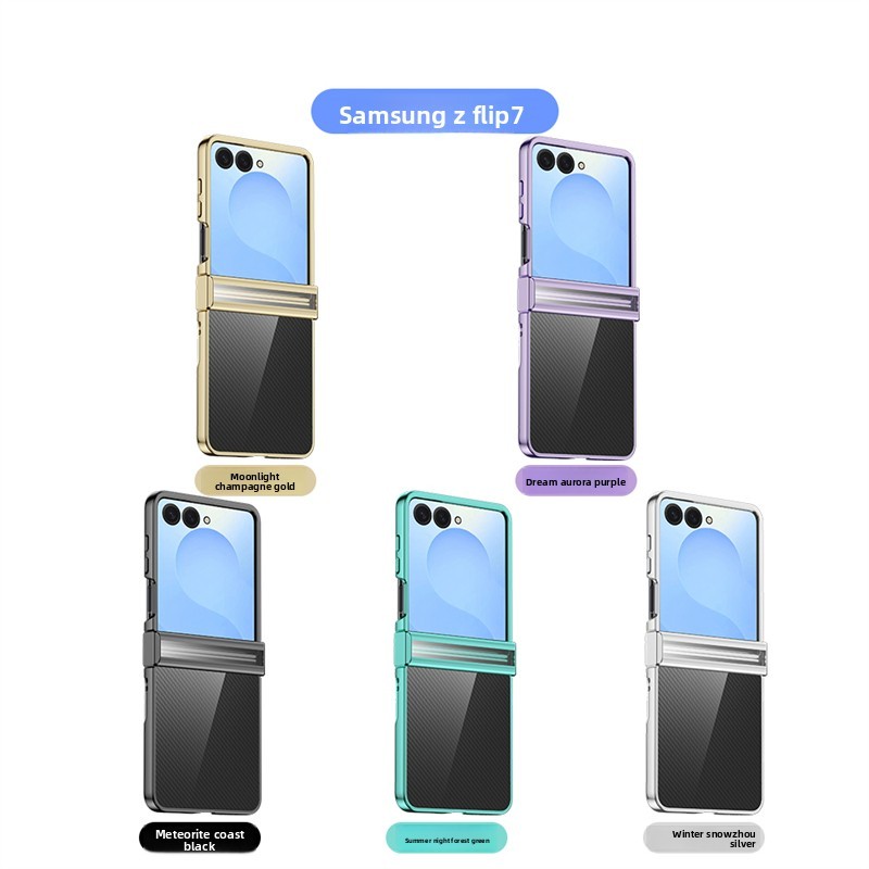 Anti-DROP Electroplated การออกแบบสร้างสรรค์ Anti-ลายนิ้วมือกรณี Z Flip7 Flip Z7 คลาสสิกสําหรับ Samsung Galaxy Z Flip 7 เคสโทรศัพท์ระดับพรีเมียม