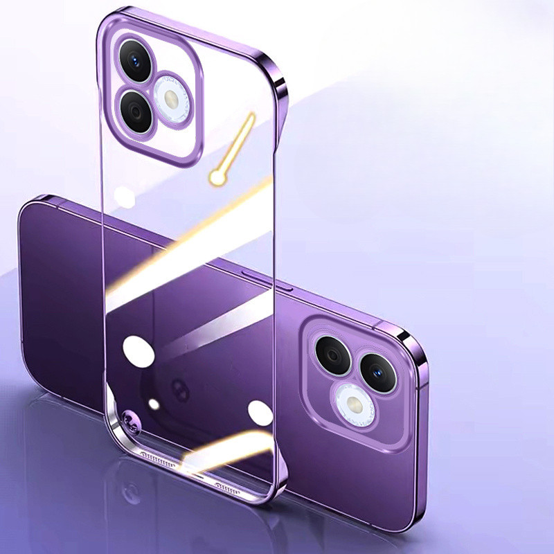 สําหรับ Honor X60i เคสโทรศัพท์ Honor X60i X60i หรูหราชุบ Frameless กรณีโปร่งใสฝาครอบกันกระแทก