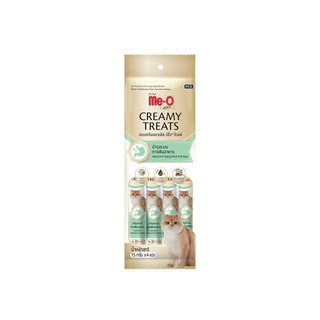ขนมแมวเลีย Me-O Gold Creamy Treats ขนมแมว สูตรพิเศษ ยิ่งเลียลิ่งดูแล 15g x 4 ซอง