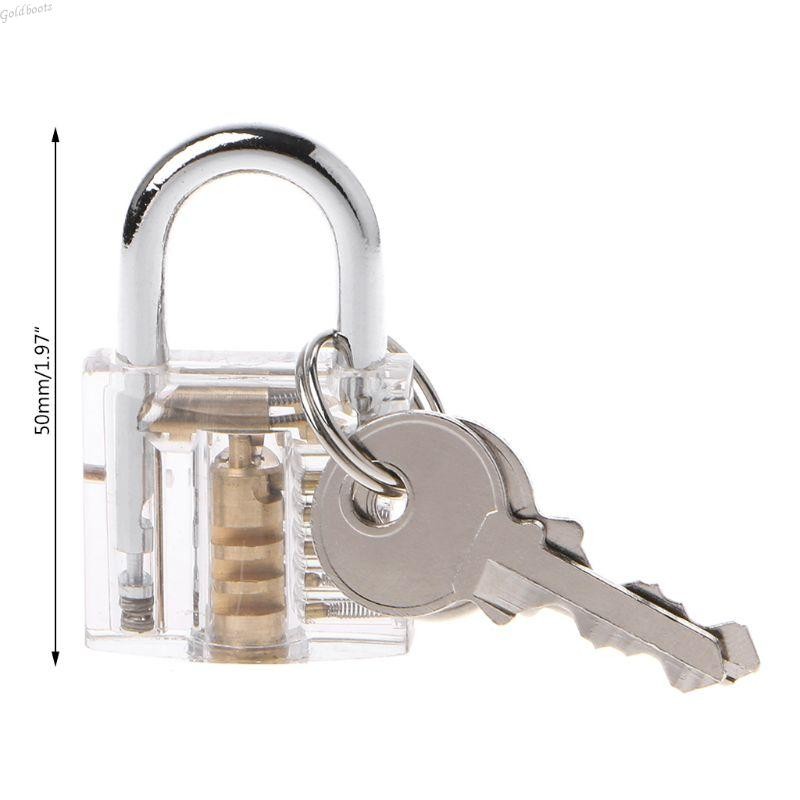 GB ที่ถอดออกได้โปร่งใส VisiblePick Cutaway Practice Lock Repeaed ประกอบกุญแจ