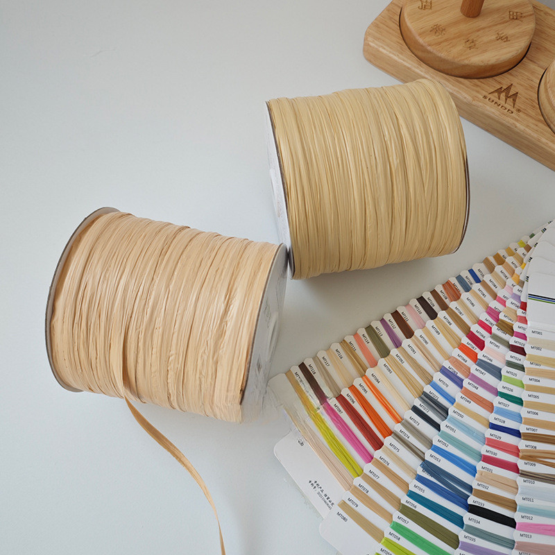 600M มือทอ Raffia เส้นด้ายฟางโครเชต์ด้ายสําหรับ DIY ถักฤดูร้อนหมวกฟางกระเป๋าถือเบาะอุปกรณ์เสริม