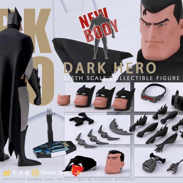 โมเดลอนิเมะ hot toys Spot seconds S-HERO SH005 1/6แอนิเมชั่นแบทแมนโมเดลหุ่นทหารเคลื่อนที่ได้