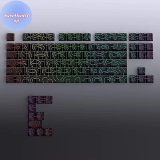 DOUSUN Keycaps 4.0 รุ่น Shine ผ่าน 97 Key PBT โปรไฟล์ด้านข้างพิมพ์ Backlit สําหรับ MX Gamer คีย์บอร์ด TH