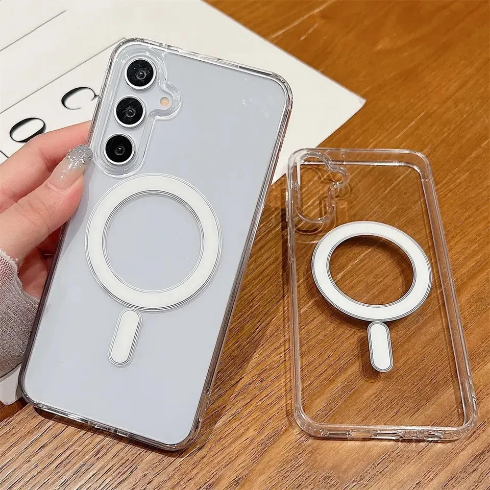 Case A17 5G / A07 5G A06 A16 A26 A56 A36 A55 เคส แม่เหล็ก ชาร์จได้ สำหรับ SAMSUNG/iPhone 11 16 S25Ultra S24Ultra เคสใส