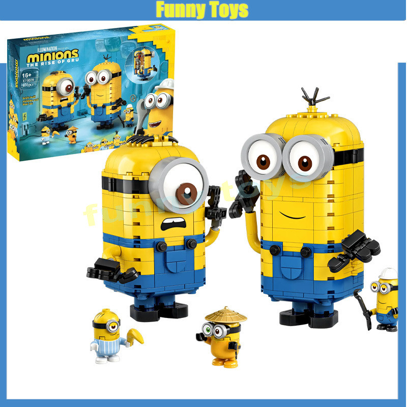 75551 บล็อกตัวต่อมินเนี่ยนสร้างอิฐและ Lair ประกอบของเล่นสําหรับเด็กชายและเด็กหญิงของขวัญ