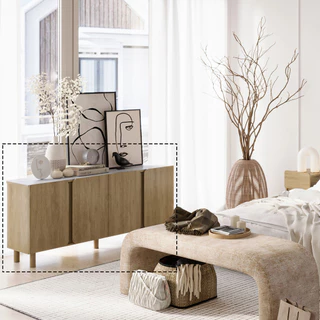 SB Design Square ตู้เตี้ย รุ่น Skift ขนาด 160 ซม. Light Wood (160x40x73 ซม.) แบรนด์ SB FURNITURE