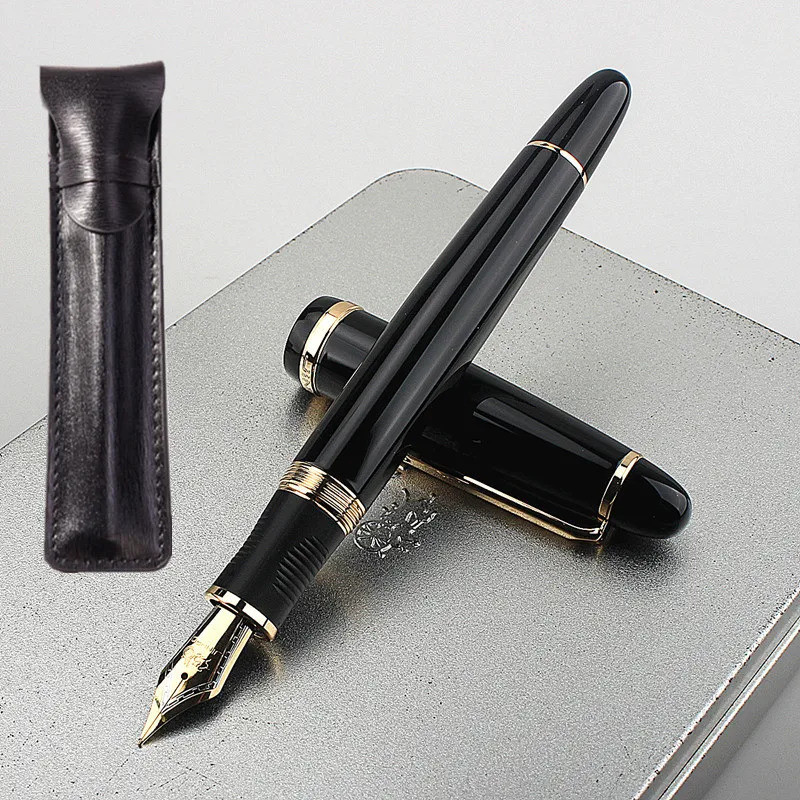 [NEW] Jinhao X850 Fountain ปากกาทองแดง Barrel คลิปทอง Irurita Fine / Medium Nib สําหรับเขียนลายเซ็นส