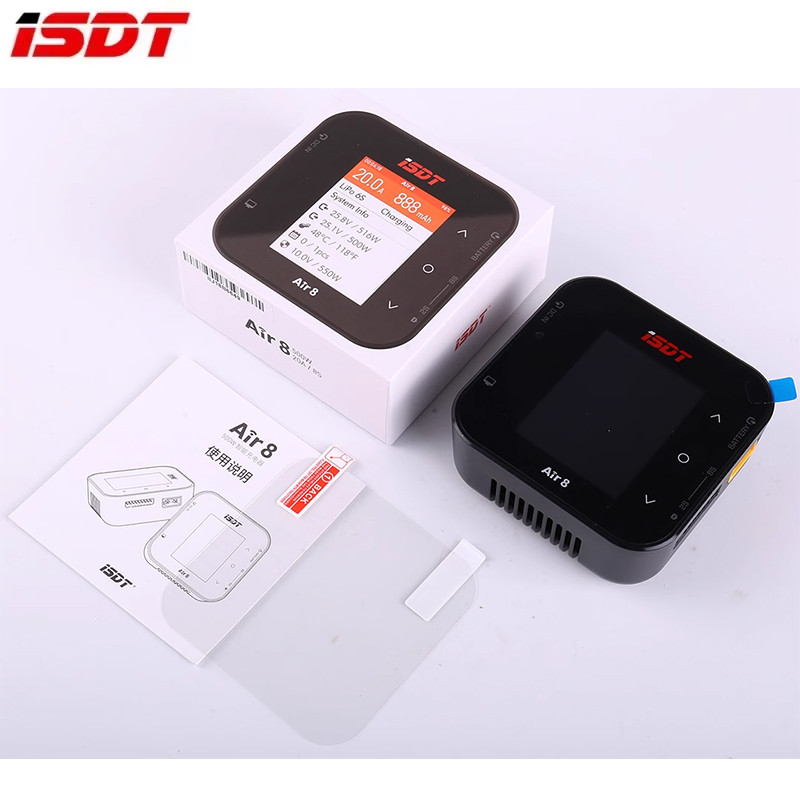 ใหม่ ISDT Air8 Lipo power Balance แบตเตอรี่ Charger Discharger 20A 500W DC 1-8S Li-Po Li-Hv Li-Ion Li-Fe NiMH Ni-Cd Pb