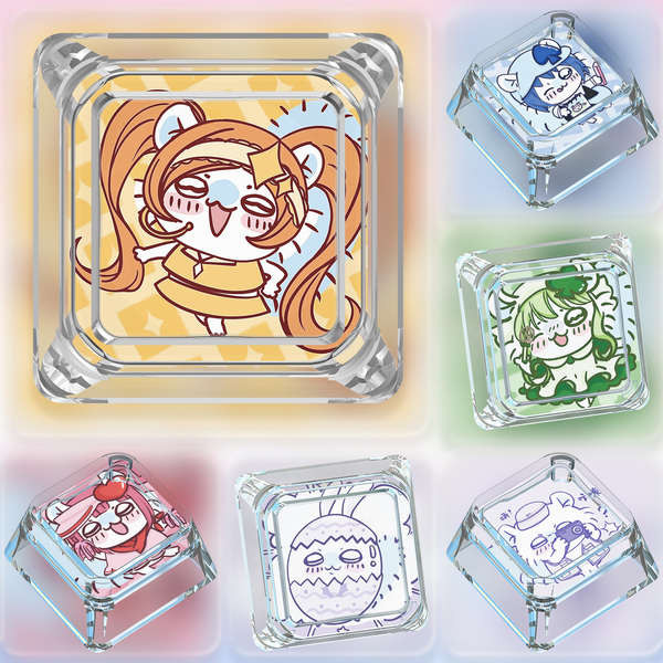 keycap keycap ไฟลอด Guardian Sweetheart Flying Mouse Keycap Single Ike Kawai Moka Cross Axis การ์ตูน