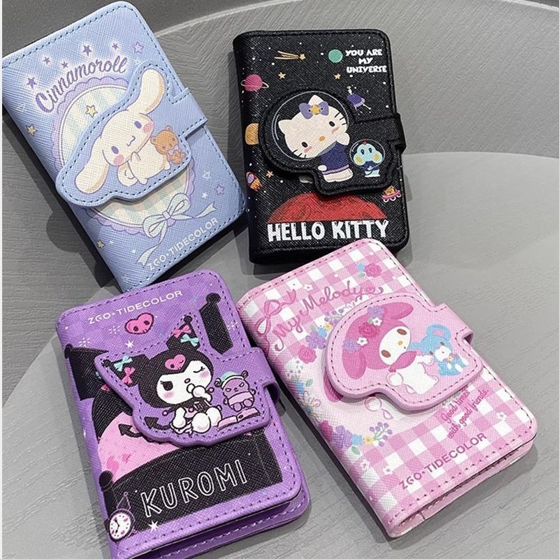 แนะนํา ZGO Sanrio ที่ร่วมแบรนด์ Hello Kitty Card Holder Card Holder Cinnamon Dog Melody Multi-Card H