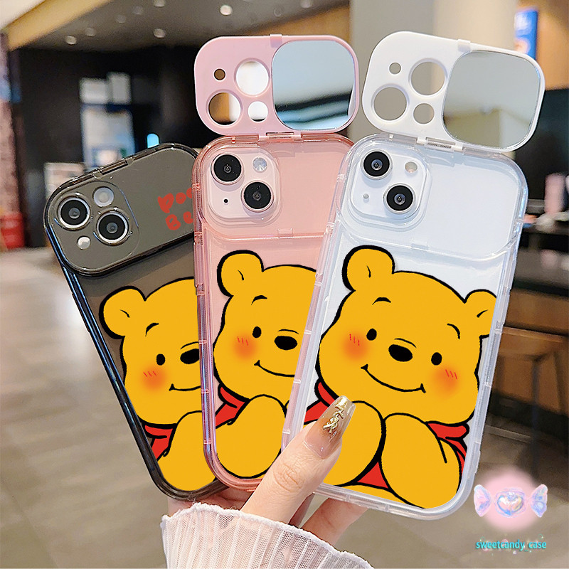 จัดส่งในพื้นที่ เคสกระจกแต่งหน้า น่ารัก การ์ตูนอนิเมชั่น หมีตัวน้อย ForIPhone 16 15 14 13 12 11 7 8plus Pro Promax XR XS ราคา ถูกที่สุด ดีลบีเคเค แกลเลอรีภาพที่ 8
