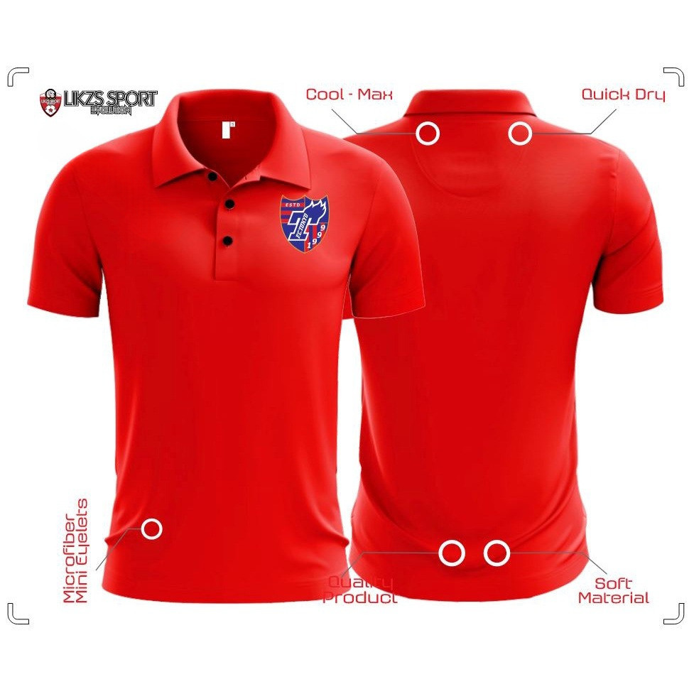 CQ X FC Tokyo Travel Jersey DX1 ฟุตบอลโปโลญี่ปุ่น J League Baju Berkolasepak ทีมสวมเครื่องแต่งกายยอด