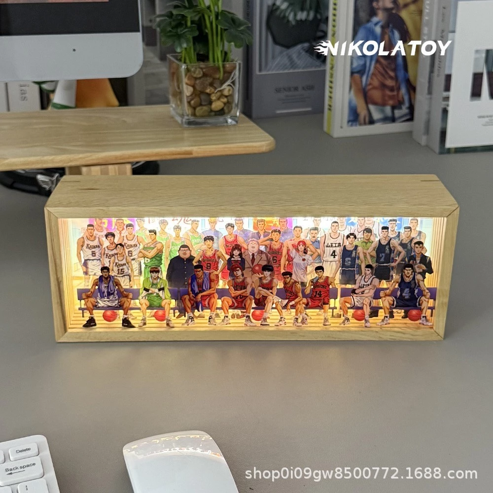 NIKOLATOY ฟิกเกอร์อนิเมะทั้งซีรีส์ | ภาพสามมิติครอบครัว | กรอบไม้แท้เครื่องตกแต่ง摆饰