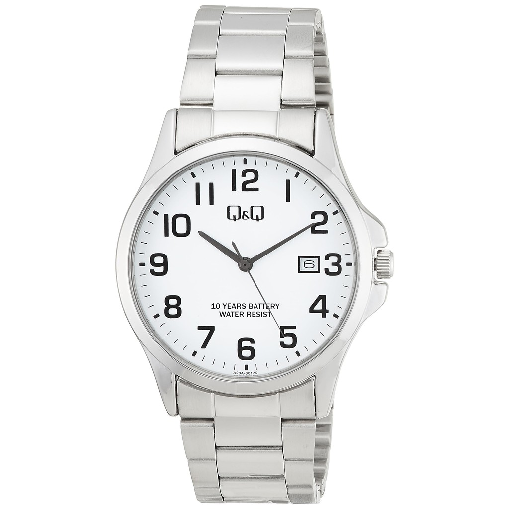 Citizen Q&Q  Q&Q  10-Year Battery Life  Metal Band A23A-001PK