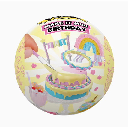 ใหม่ Miniverse Make It Mini Birthday Party Blind Ball DIY อาหารหัตถกรรม Surprise ของเล่นเด็กอายุ 6 ป
