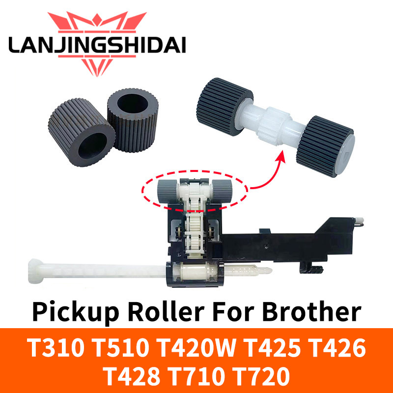 Pickup Roller สําหรับ Brother DCP T310 T510 T420W T425 T426 T428 T710 T720 ลูกกลิ้งยาง Pik up Roleer ยาง
