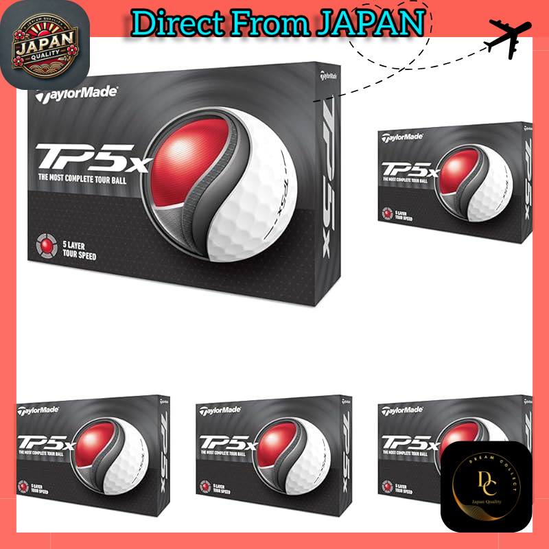 TAYLOR MADE TMJ24 TP5x JPN 12-Pack Tee-Pee Five X Golf Balls 2024 Model White (× 5)