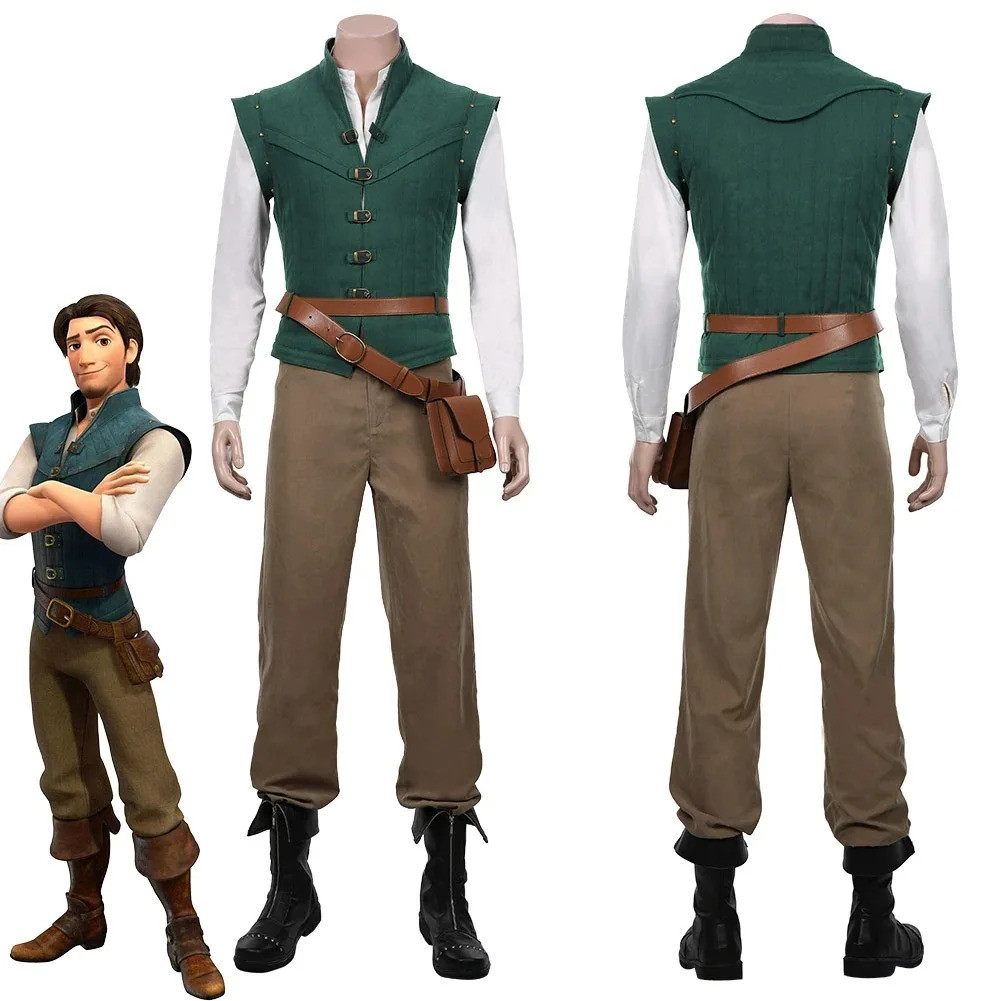 ชุดคอสเพลย์ Flynn Rider จากภาพยนตร์ Tangled สำหรับผู้ใหญ่ เหมาะสำหรับงานฮาโลวีนหรือคาร์เนวัล