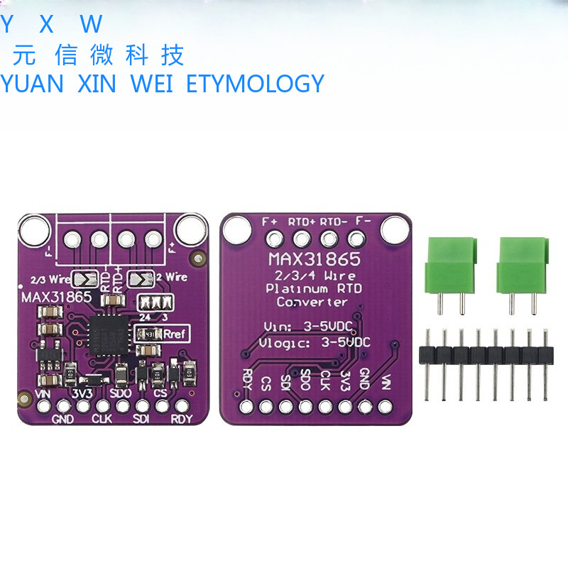 MAX31865 RTD เครื่องตรวจจับอุณหภูมิความต้านทานแพลทินัม PT100 ถึง PT1000