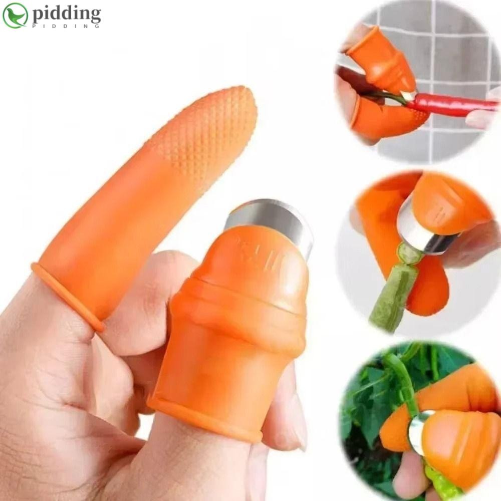 PIDING 6 ชิ้นเครื่องมือเก็บเกี่ยวผลไม้,Reusable Multi-Functionผักหยิบ Artifact,แบบพกพาซิลิโคนยามนิ้วเครื่องมือผักผลไม้