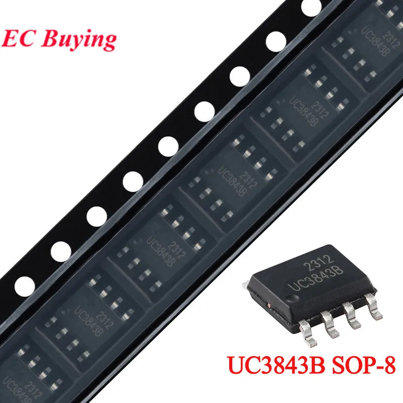 10 ชิ้น/2 ชิ้น UC3843B SOP-8 UC3843 3843B 3843 SOP8 ประสิทธิภาพสูงโหมดปัจจุบัน PWM Controller ชิป IC