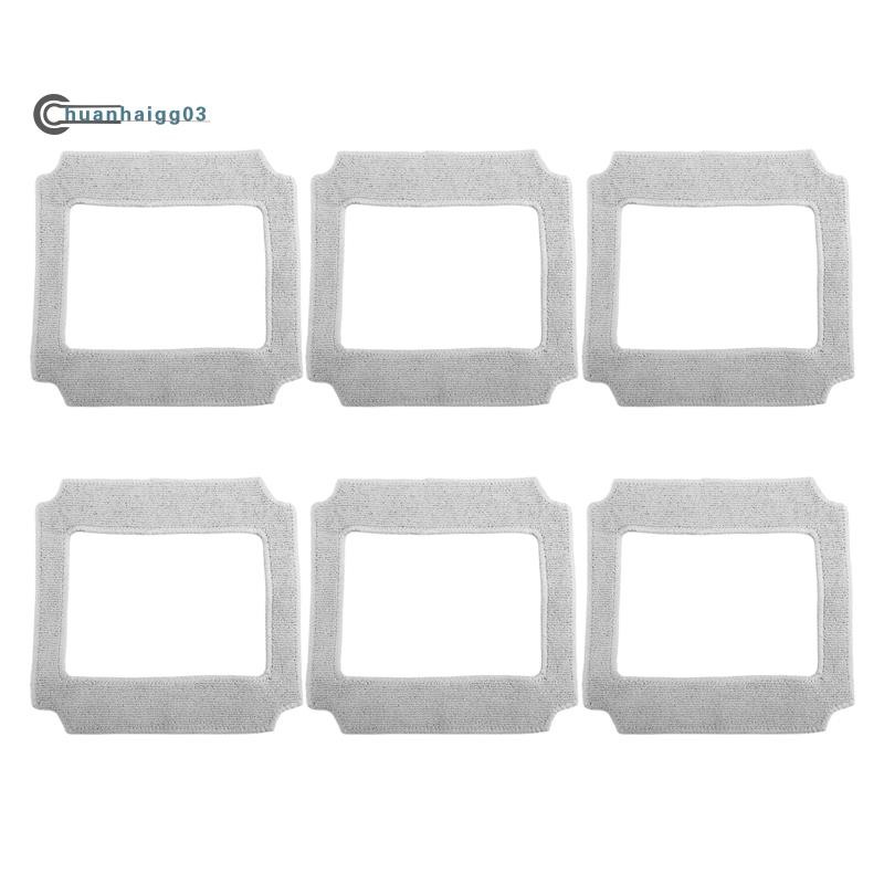 (chuanhaigg03) 6PCS หุ่นยนต์ทําความสะอาดหน้าต่าง Mop ผ้าทําความสะอาด Rag ผ้าเช็ดตัวผ้าฝุ่นผ้าทําความ