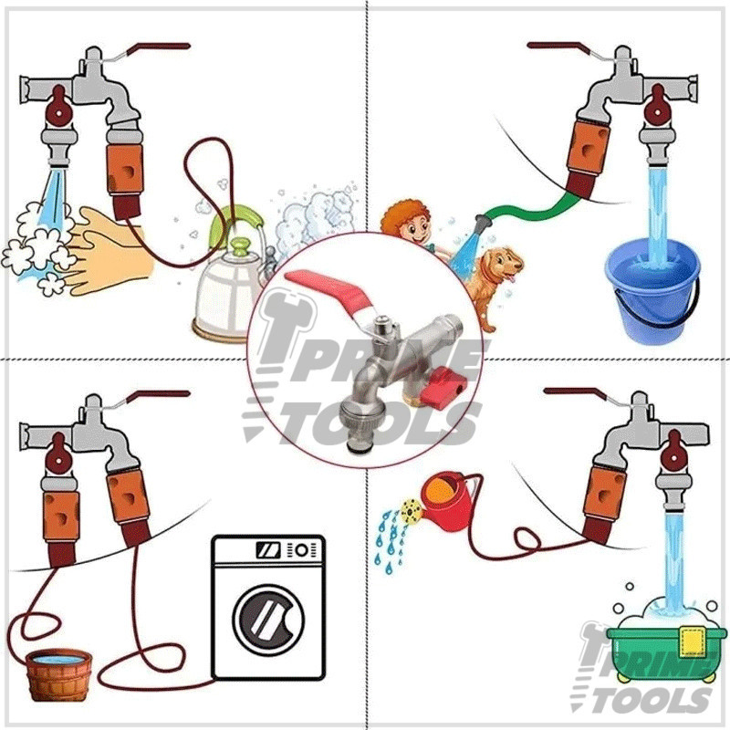 ก๊อกสนาม2หัว2ทาง ก๊อกสองทาง ก๊อก ขนาด 1/2 อายุการใช้งานยาวนาน ใช้ดี พร้อมส่ง - รูปที่ 4