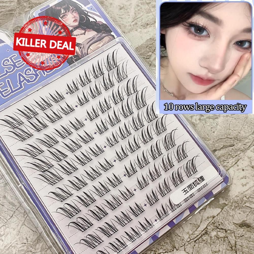 Fox Oblique Flying Segmented ขนตาปลอม C Curly Daily Extension Fluffy แต่งหน้า 3d Eyelash R9e0