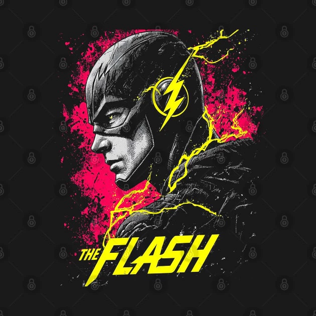 เสื้อยืด The Flash Vintage Cotton 100% สีดำ thumbnail 9