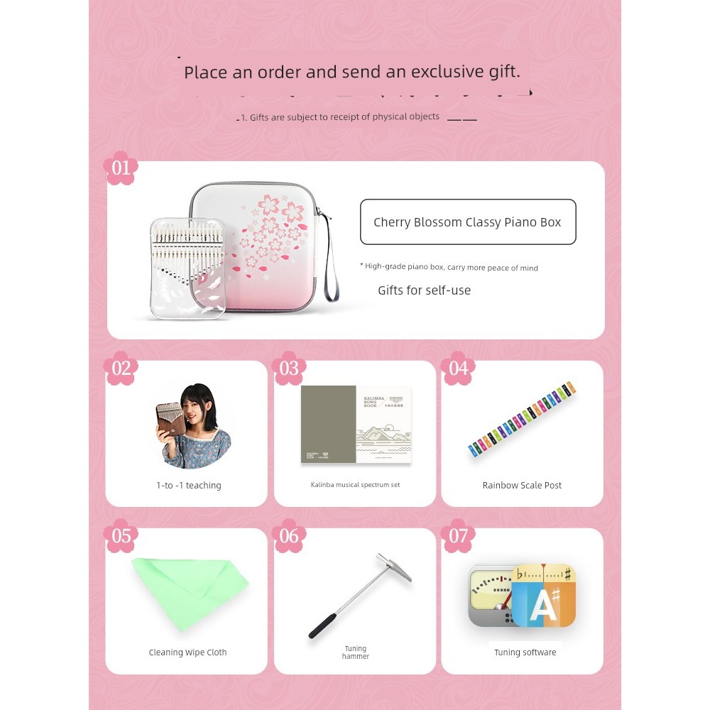 คาลิมบา คาลิมบ้า Luru Kalimba เปียโนนิ้วหัวแม่มือคริสตัลสาวแท้