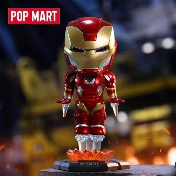 [ของแท้] POPMART-Marvel Avengers Series Figure Mystery Box Toy ของขวัญตุ๊กตาอินเทรนด์