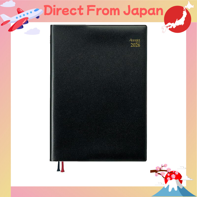 Daigo Weekly Planner 2026 - A5 Left Format, Black, Starts September 2025【Direct from Japan】
