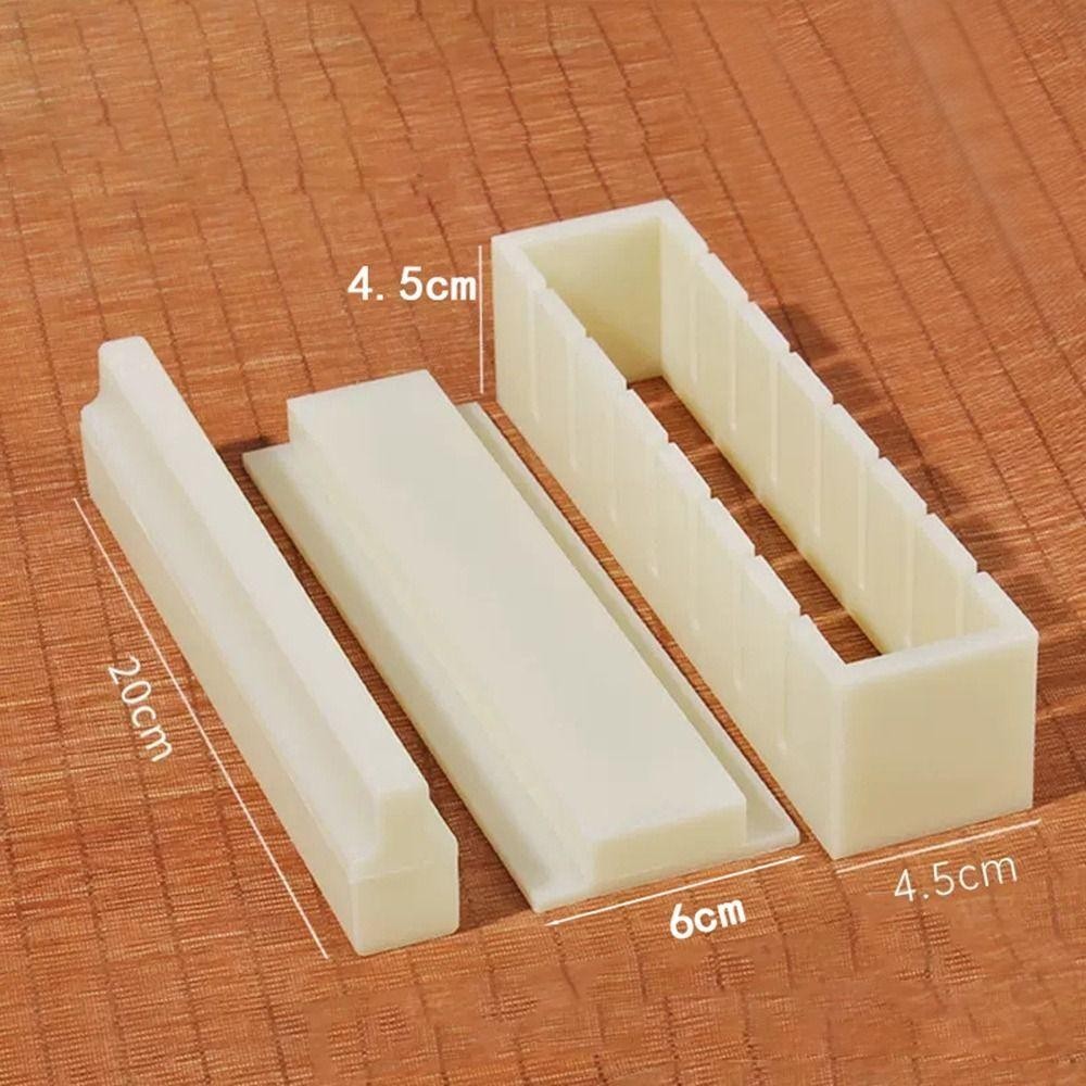 พิมพ์ฉี 3ชิ้น/เซ็ต คิมบับ ซูชิม้วนแม่พิมพ์, ต่อต้าน-ติด พลาสติกเครื่องทําซูชิชุดอุปกรณ์, อุปกรณ์ครัวรอบสแควร์รูปหัวใจ ทําเอง มัลติฟังก์ชั่เค้กโรลเ - รูปที่ 5