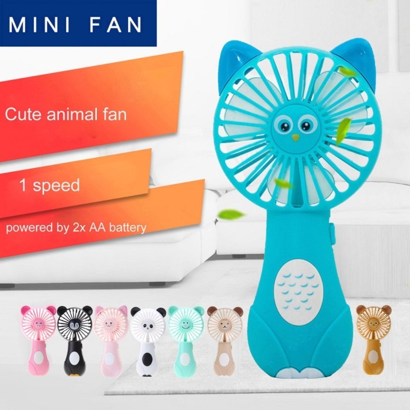 QUU Travel Portable Fan Handheld Mini Fan AA-Battery Powered Super Mute Cooling Fan