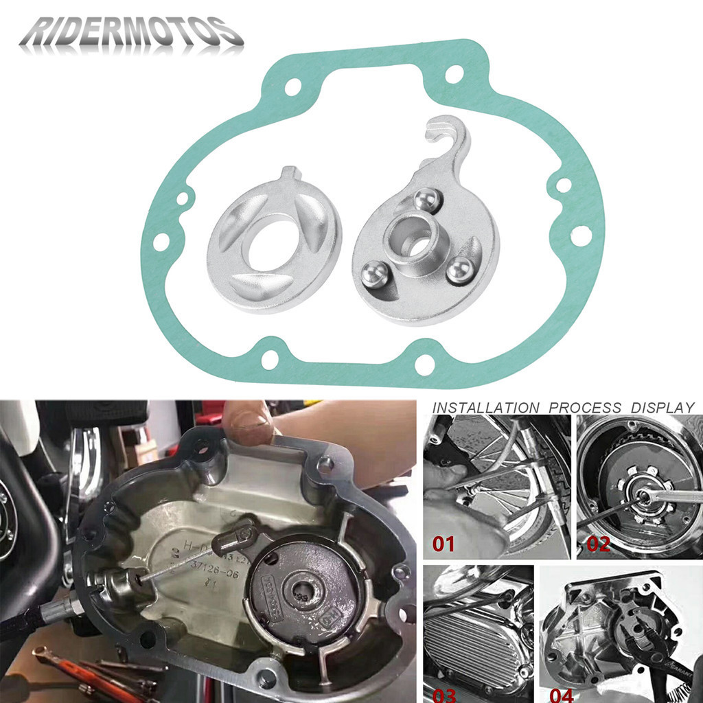 คลัทช์ Release Kit รถจักรยานยนต์ประหยัดแรงงานง่ายดึงคลัทช์ Ramp โลหะสําหรับ Harley Dyna Fat Boy FXDL Softail Breakout FLSTF 07-17