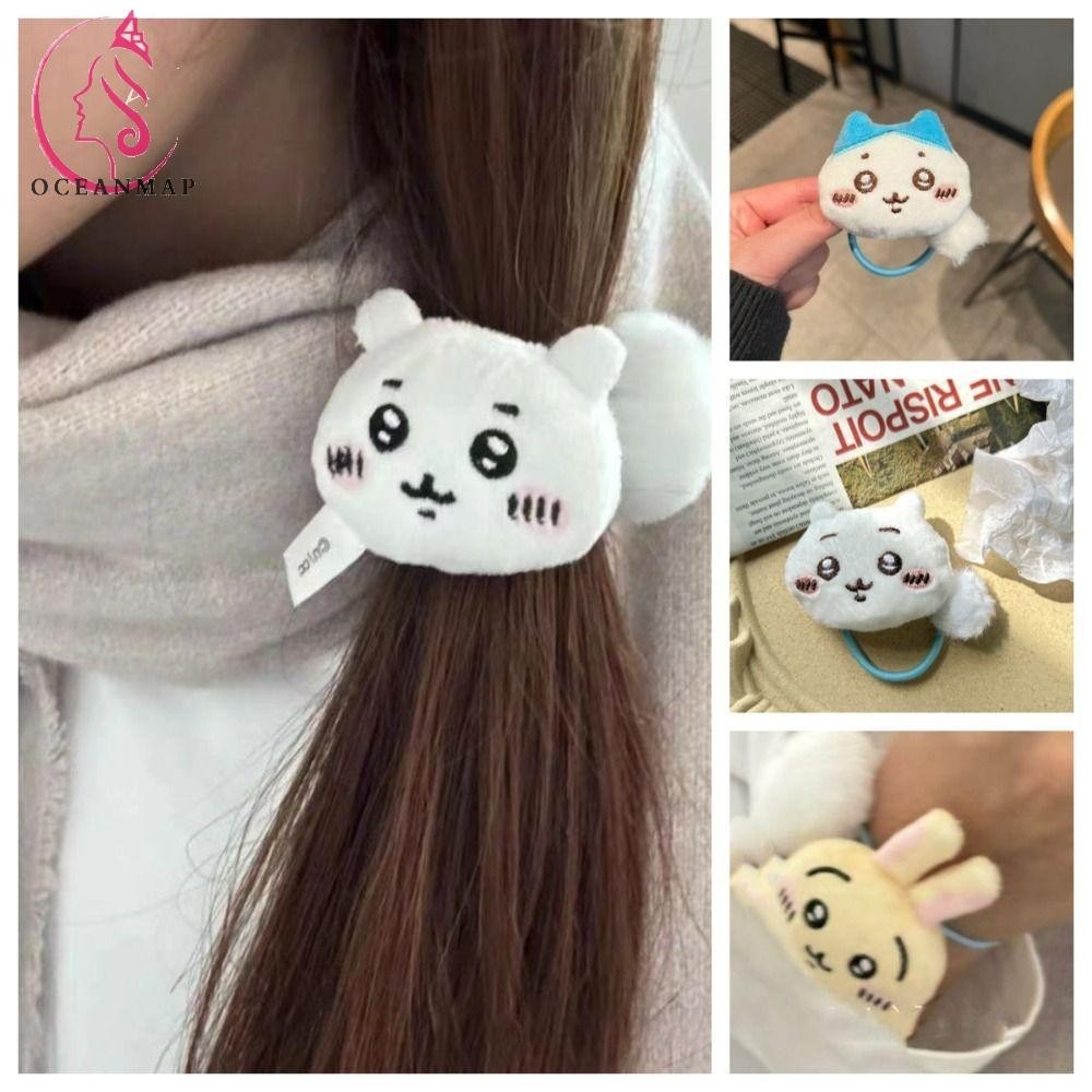 Oceanmap Hachiware ยางรัด, ตุ๊กตาหวานอะนิเมะ Chiikawa ผม Tie, แฟชั่นการ์ตูนยืดหยุ่น Kawaii Usagi เชือกผมหางม้า Band