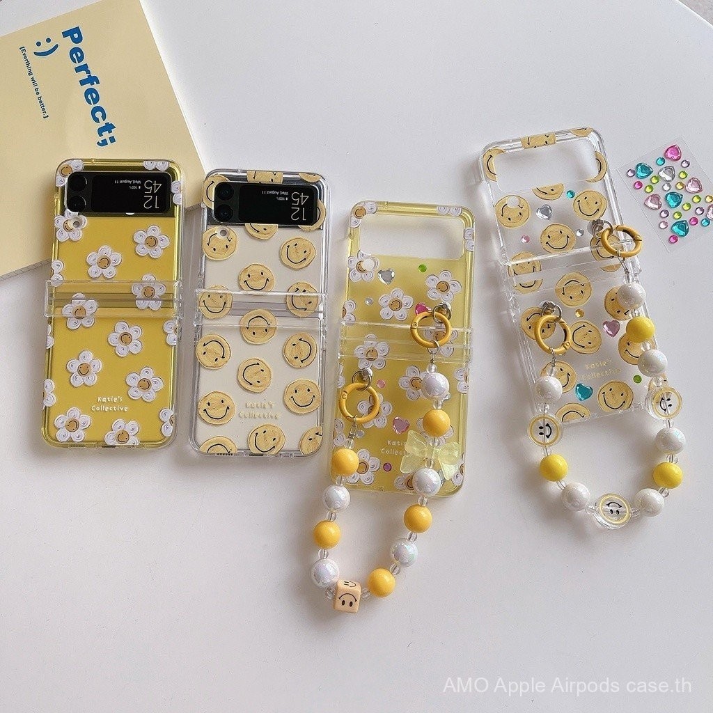 Flip5 S amsung g alaxy Z Flip4 5กรัม3in1รักการ์ตูนวาดภาพวาดสีน้ำมันยี่พีซีกรณี S amsung g alaxy Z พลิก3ฮาร์ดกรณีกันกระแทกโทรศัพท์ความคิดกรณีปก7RHP