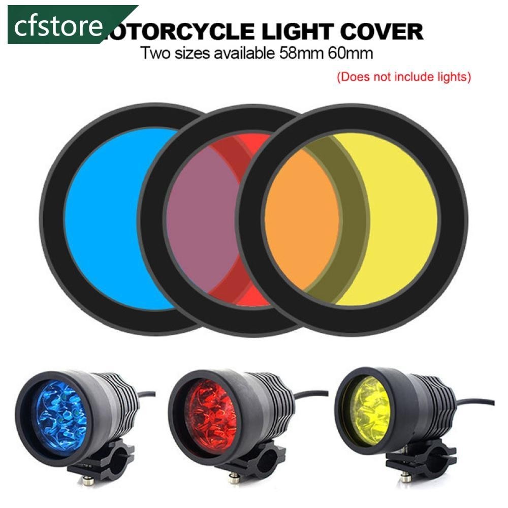Cfstore 1 PC ไฟหน้ารถจักรยานยนต์สปอตไลท์ฝาครอบไฟ Moto 3000 K โคมไฟเส้นผ่านศูนย์กลาง 58 มม./60 มม. N2Y6