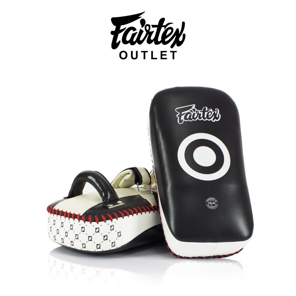 Curved kick Pads Fairtex เป้าเตะ แฟร์เท็กซ์ หนังแท้ หน้าโค้ง เทรนเนอร์ มวยไทย มวยสากล เทควันโด (รุ่น