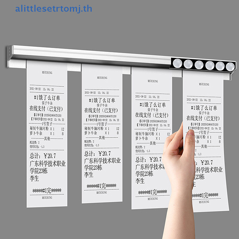 Alittlese 20/30/40/50 ซม.ตั๋ว Tab Bill ใบเสร็จรับเงิน Rack Bar Kitchen Order เอกสารผู้ถือครัวเครื่องมือตั๋วกระดาษคลิป Organizer TH