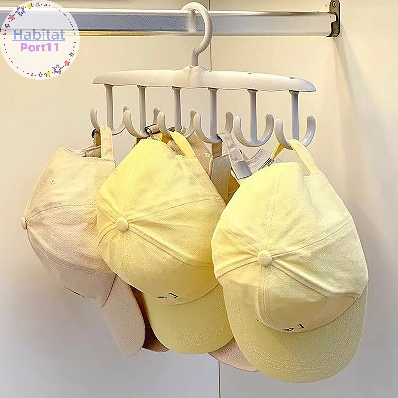 Habitatport 1PC ไม้แขวนเสื้อสําหรับตู้เสื้อผ้า,360°Rotag Multi-Functional Racks พร้อมตะขอสําหรับกระเป๋าเข็มขัดหมวกยกทรง,ประหยัดพื้นที่เสื้อกั๊กชั้นเก็บ th ราคา ถูกที่สุด ดีลบีเคเค แกลเลอรีภาพที่ 7