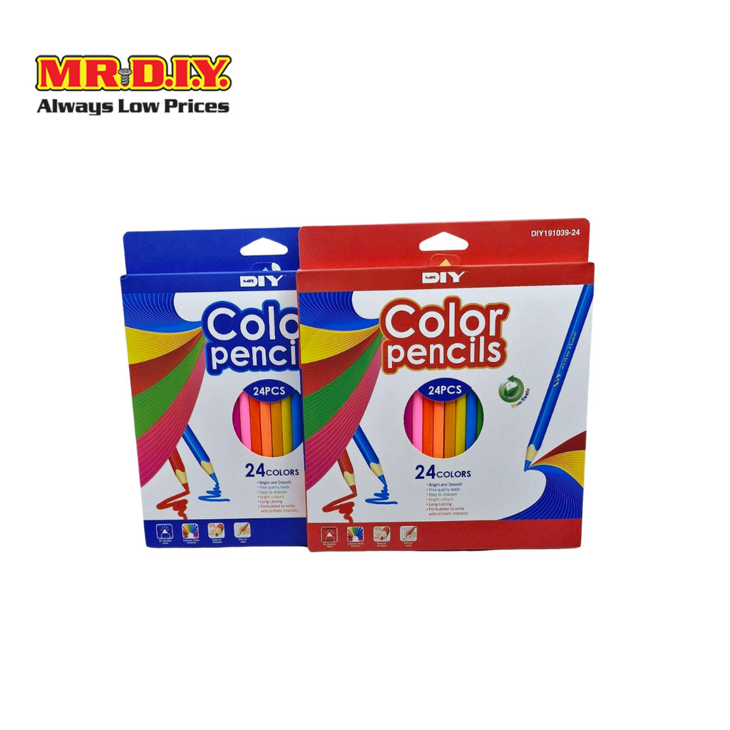 มิสเตอร์.ดี.ไอ.วาย. ดินสอสีไม้แบบยาว จำนวน 24 สี