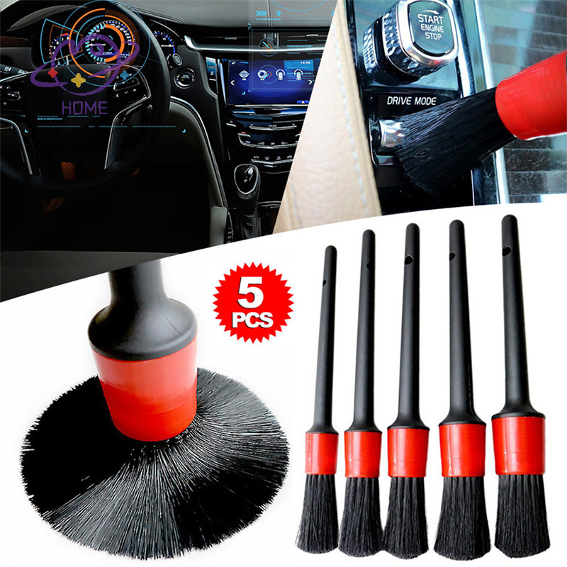 [mayhome] 5 ชิ้นแปรงรายละเอียดรถยนต์ Clean Seat Detail Brush แปรงล้างรถสําหรับทําความสะอาดภายในรถยนต์ {TH}