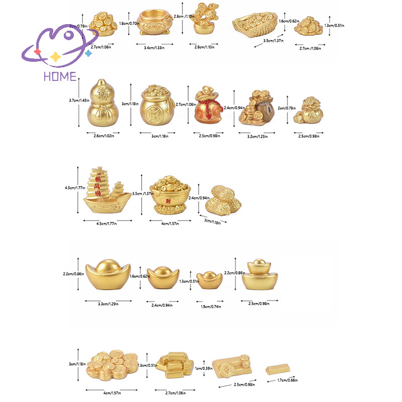 [mayhome] Feng Shui มงคล Fa Cai Money Tree Gold Ingot Bag Lucky Fortune Spring Festival Mascot Desktop Ornament Car Home Decor Craft {TH} ราคา ถูกที่สุด ดีลบีเคเค แกลเลอรีภาพที่ 5