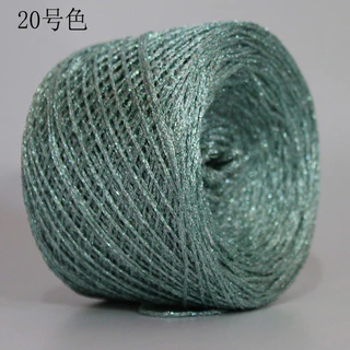 50g Fine Gold Silver Metallic เส้นด้าย Sparkly โครเชต์ Metallized Threads เส้นด้ายสําหรับมือถักกระเป๋าตุ๊กตา DIY เย็บปักถักร้อย