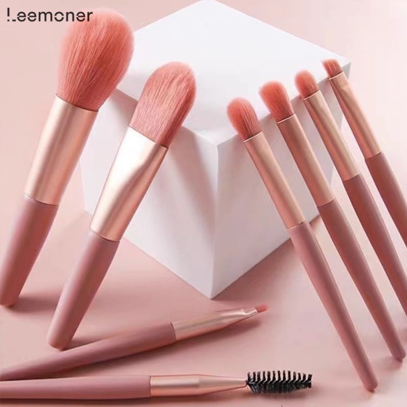 Lemon❤️ชุดแปรงแต่งหน้ามืออาชีพ 8ชิ้น เครื่องสําอาง แป้ง อายแชโดว์ รองพื้น บลัชออน คอนซีลเลอร์-LN